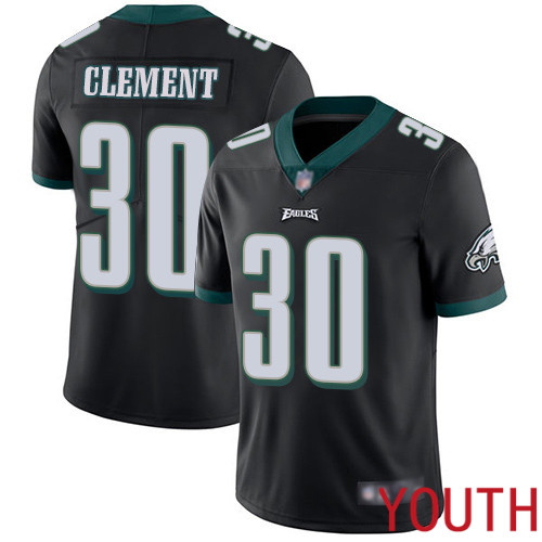 Youth Philadelphia Eagles 30 Corey Clement Black Alternate Vapor Untouchable NFL Jersey Limited Player Football